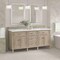 James Martin Vanities 72'' Double Vanity, Whitewashed Oak w/ 3 CM White Zeus Quartz Top 424-V72-WWO-3WZ - alternate 5